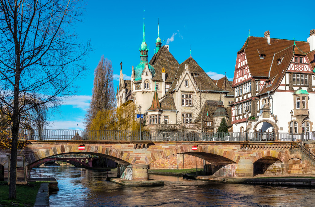 Bridge over the Ill River, Strasbourg, France jigsaw puzzle in Bridges puzzles on TheJigsawPuzzles.com