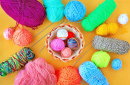 Knitting Yarn and Basket
