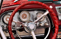 Interior of an Oldtimer Sports Luxury Car