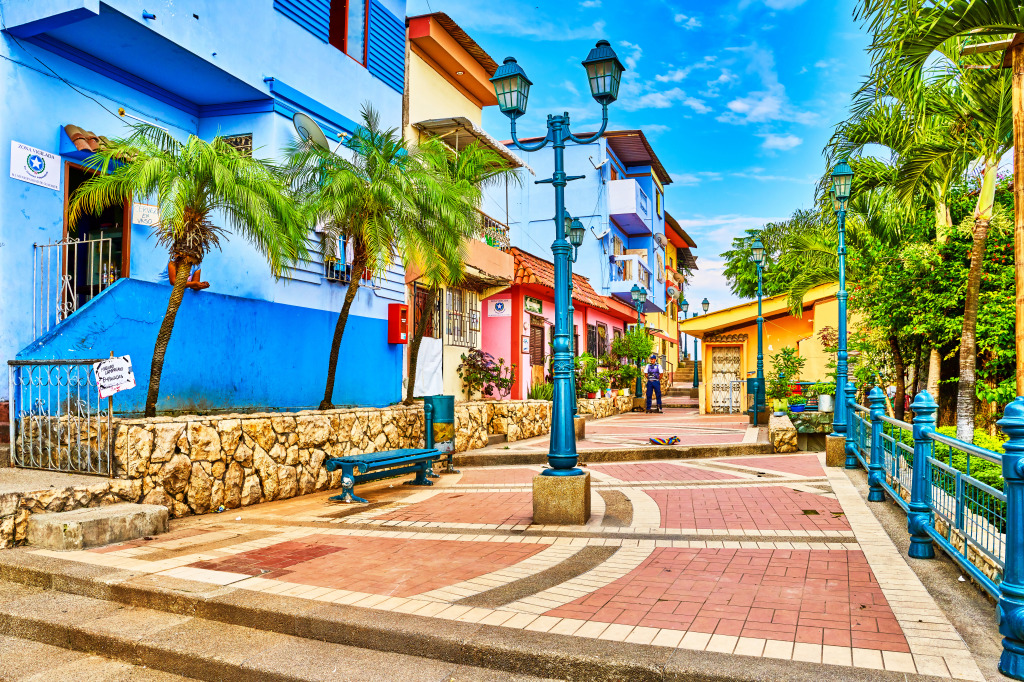 Pedestrian Street Las Penas, Guayaquil, Ecuador jigsaw puzzle in Street View puzzles on TheJigsawPuzzles.com