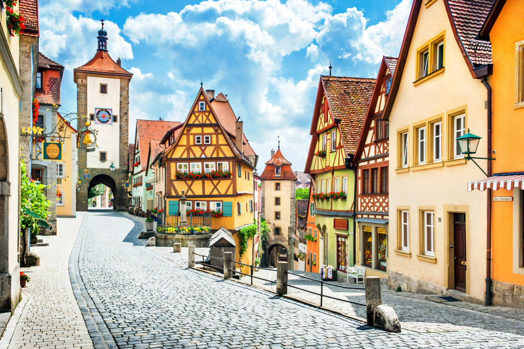 Rothenburg ob der Tauber, Bayern, Deutschland jigsaw puzzle in Straßenansicht puzzles on TheJigsawPuzzles.com