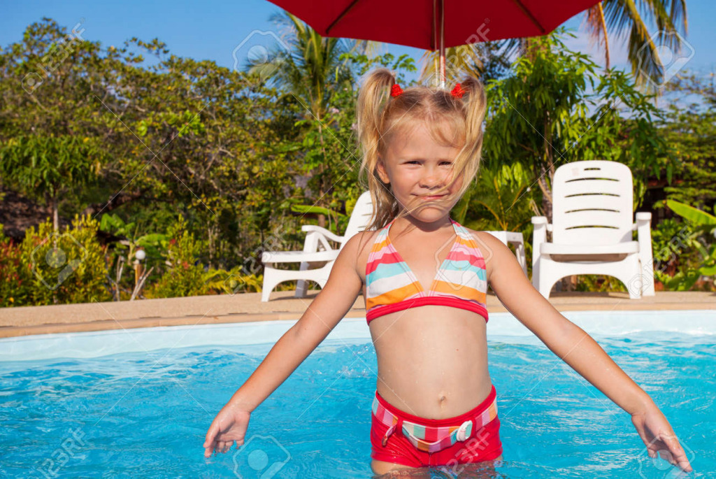 17925972-little-girl-in-the-pool jigsaw puzzle in PJ Hunter puzzles on TheJigsawPuzzles.com