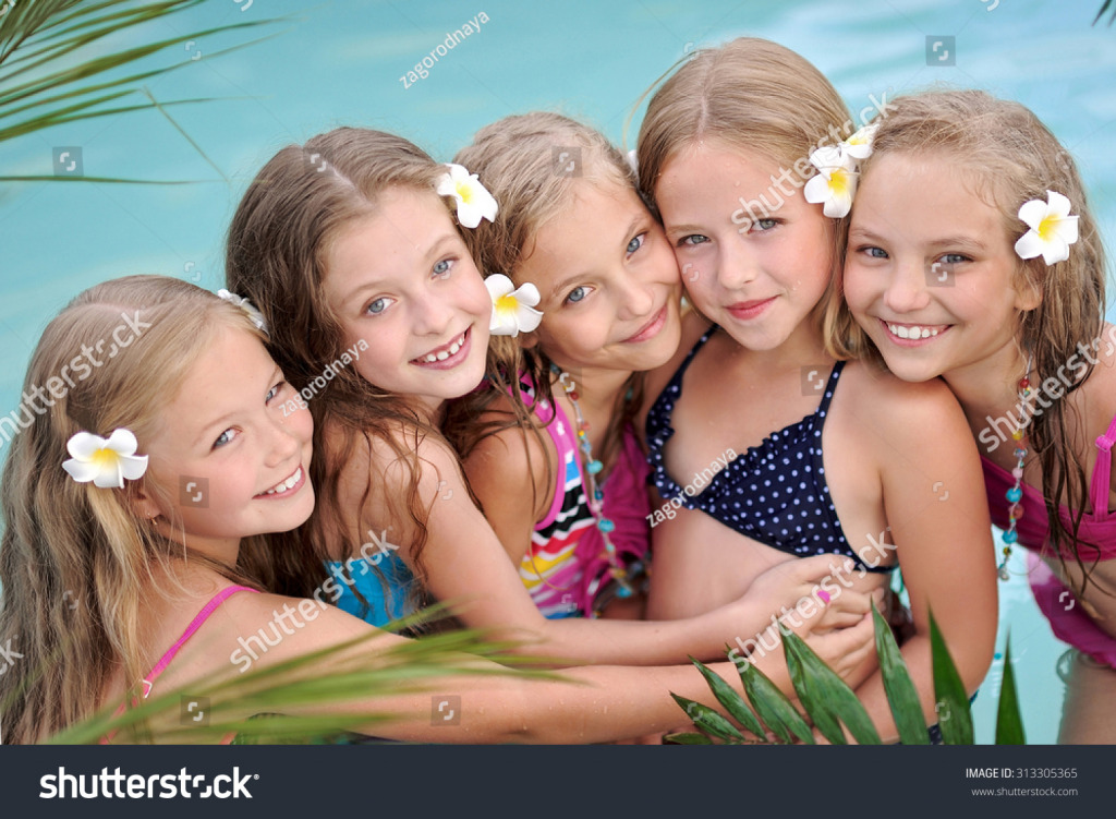 stock-photo-portrait-of-children-on-the-pool-in-summer-313305365 jigsaw puzzle in PJ Hunter puzzles on TheJigsawPuzzles.com