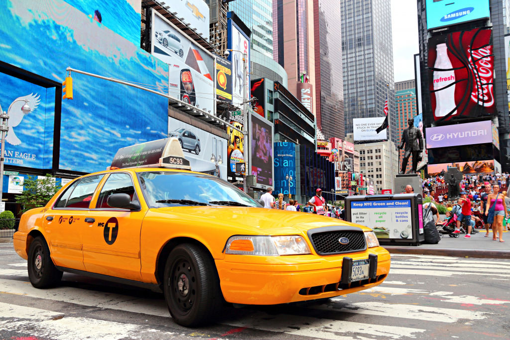 Times Square in New York jigsaw puzzle in Cars & Bikes puzzles on TheJigsawPuzzles.com