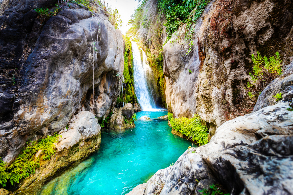 Algar Waterfall in Spain jigsaw puzzle in Waterfalls puzzles on TheJigsawPuzzles.com