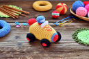 Children's Toy Crochet Racing Car