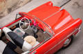 Top View of Vintage Classic Car, Havana, Cuba