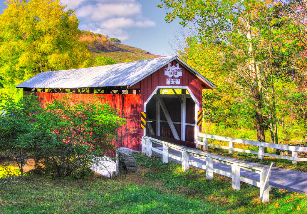 pa-covered-bridges-new-baltimore-covered-bridge-over-raystown-branch-of-juniata-river-no-5b-michael-mazaika jigsaw puzzle in Dominick Vince puzzles on TheJigsawPuzzles.com