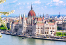 Parliament Building and the Danube River, Budapest