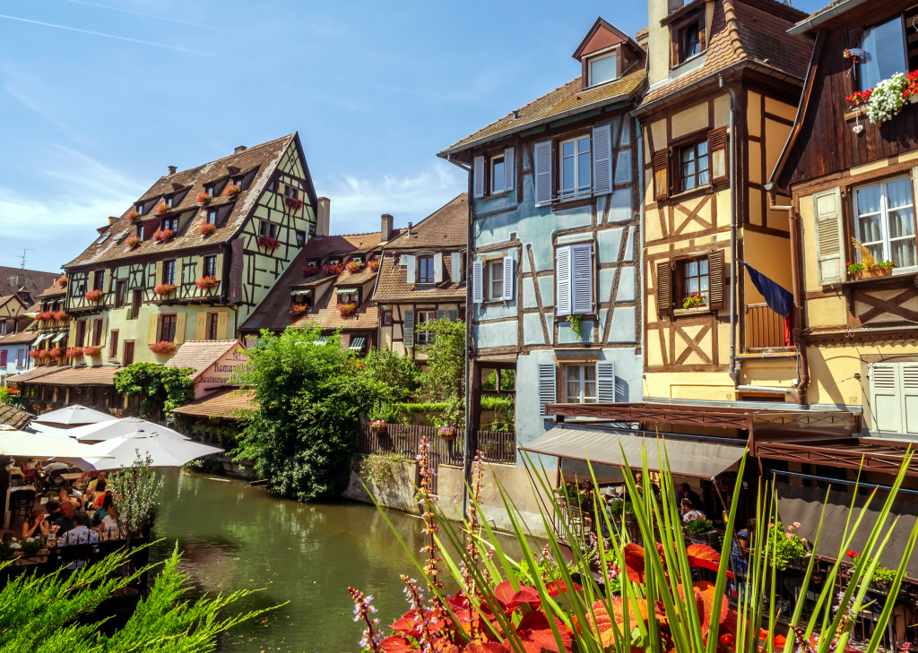 Colmar medieval na Alsácia, França jigsaw puzzle in Quebra-Cabeça do Dia puzzles on TheJigsawPuzzles.com