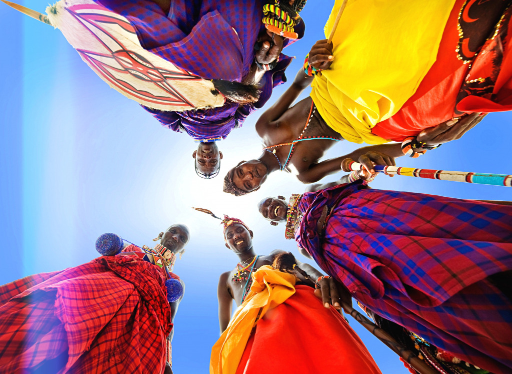 Tribo Maasai Africana jigsaw puzzle in Pessoas puzzles on TheJigsawPuzzles.com