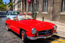 Red Mercedes Convertible in Funchal, Madeira