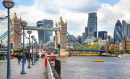 Tower Bridge and the City of London, UK