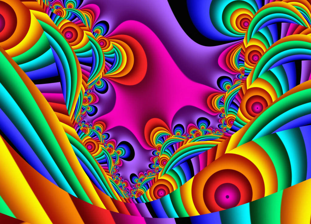 Fabuloso padrão multicolorido jigsaw puzzle in Fractals puzzles on TheJigsawPuzzles.com