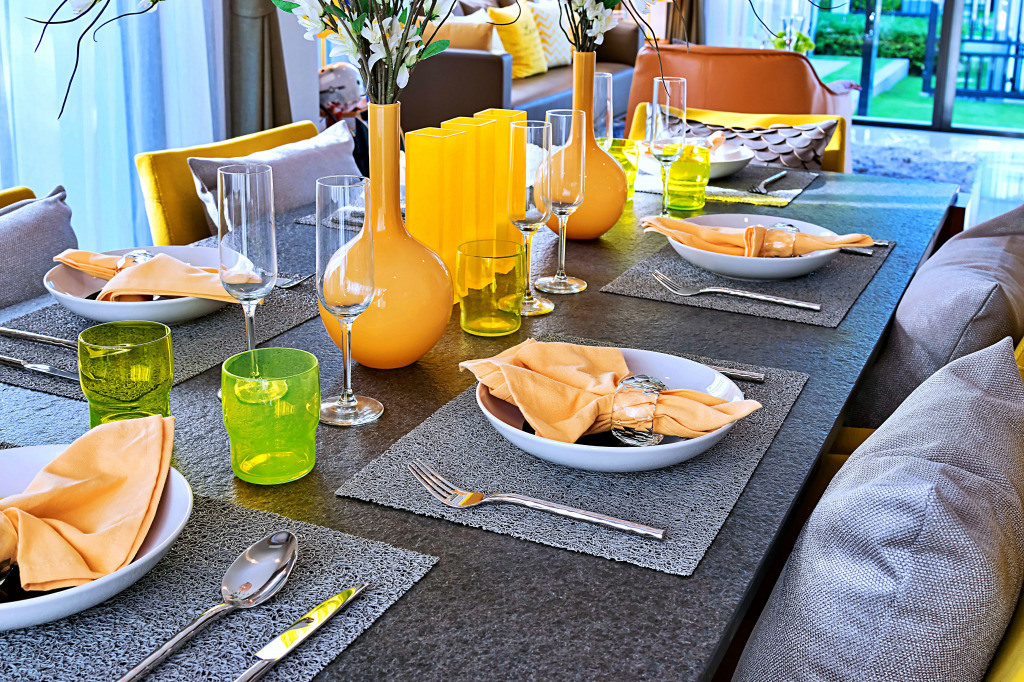 Modern Table Setting jigsaw puzzle in Food & Bakery puzzles on TheJigsawPuzzles.com