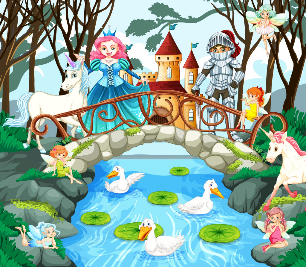 In the Enchanted Garden jigsaw puzzle in Kids Puzzles puzzles on TheJigsawPuzzles.com