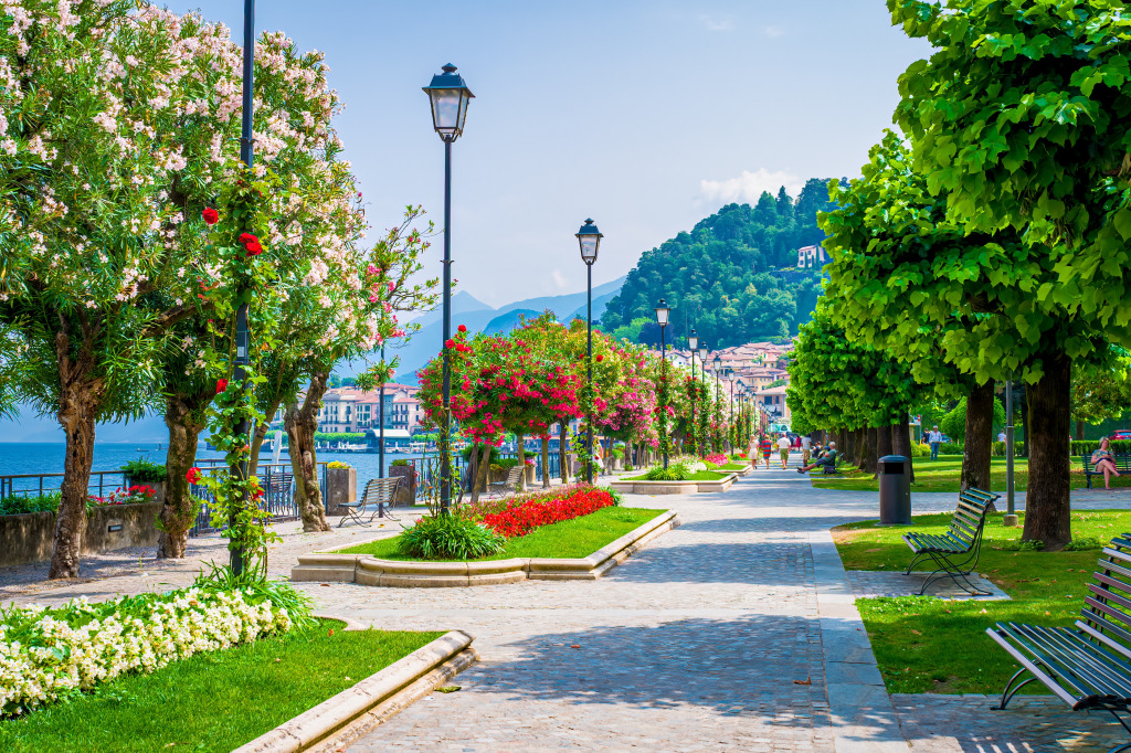 Bellagio Borgo on Lake Como, Italy jigsaw puzzle in Great Sightings puzzles on TheJigsawPuzzles.com