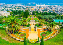 Aerial View of Bahai Gardens in Haifa, Israel