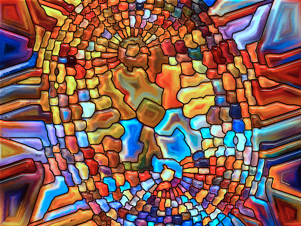 Stained Glass Pattern jigsaw puzzle in Macro puzzles on TheJigsawPuzzles.com