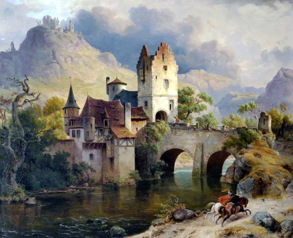 Le retour du cavalier jigsaw puzzle in Châteaux puzzles on TheJigsawPuzzles.com