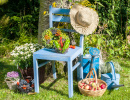 Idyllic Autumn with an Old Chair and Fruits