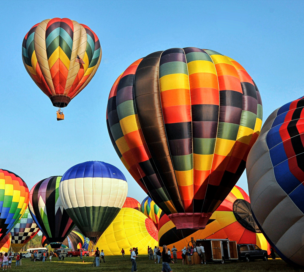 Balloons Taking Off jigsaw puzzle in Puzzle of the Day puzzles on TheJigsawPuzzles.com