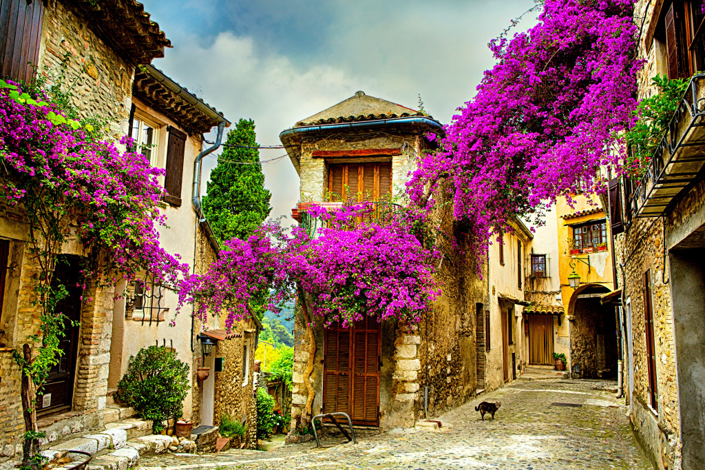 Picturesque Old Town in Provence, France jigsaw puzzle in Puzzle of the Day puzzles on TheJigsawPuzzles.com