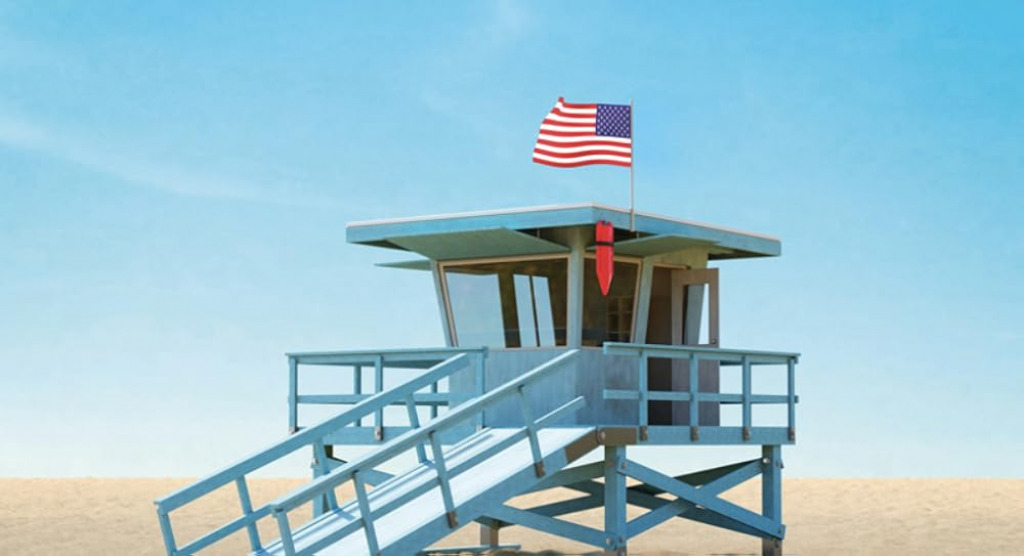 LA Lifeguard Tower jigsaw puzzle in Kim Fillmore puzzles on TheJigsawPuzzles.com