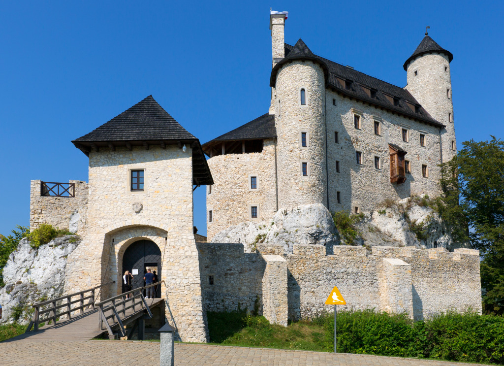 Medieval Gothic Bobolice Castle, Poland jigsaw puzzle in Castles puzzles on TheJigsawPuzzles.com