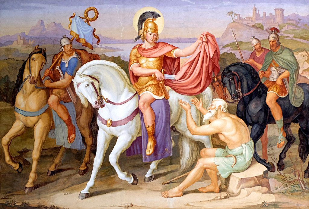 Saint Martin of Tours, Fresco in a Church, Germany jigsaw puzzle in Piece of Art puzzles on TheJigsawPuzzles.com