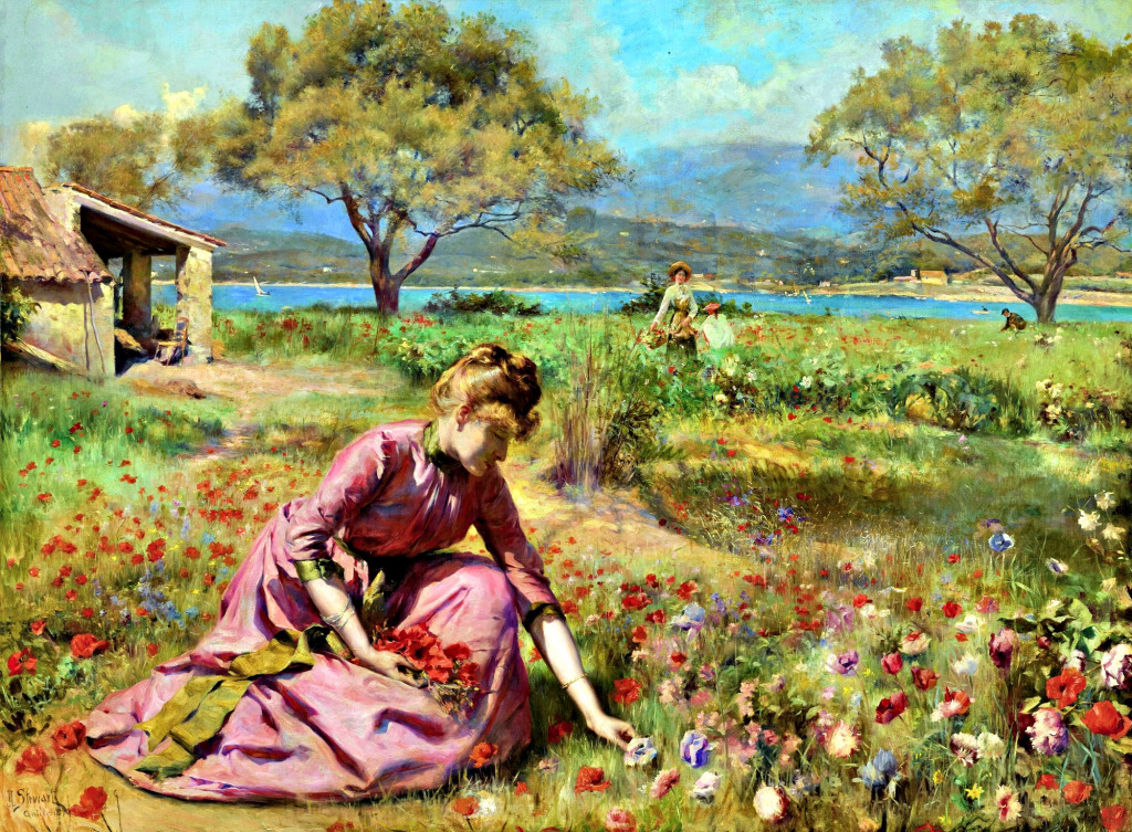 Le premier printemps jigsaw puzzle in Chefs d'oeuvres puzzles on TheJigsawPuzzles.com