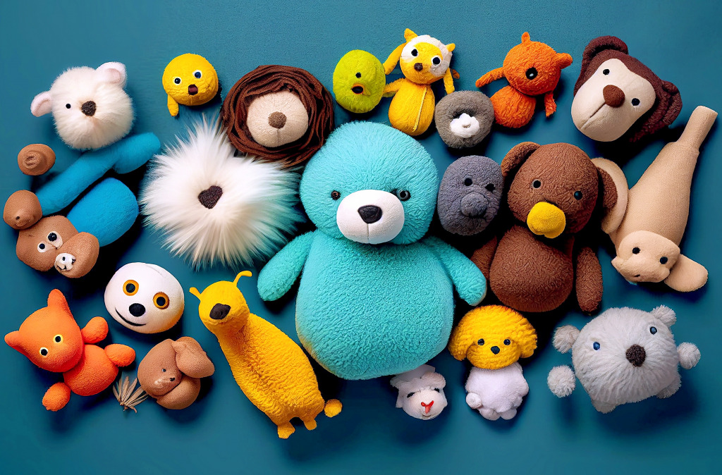 Stuffed Animal Toys jigsaw puzzle in Handmade puzzles on TheJigsawPuzzles.com