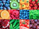 Collage of Fruits, Vegetables and Berries