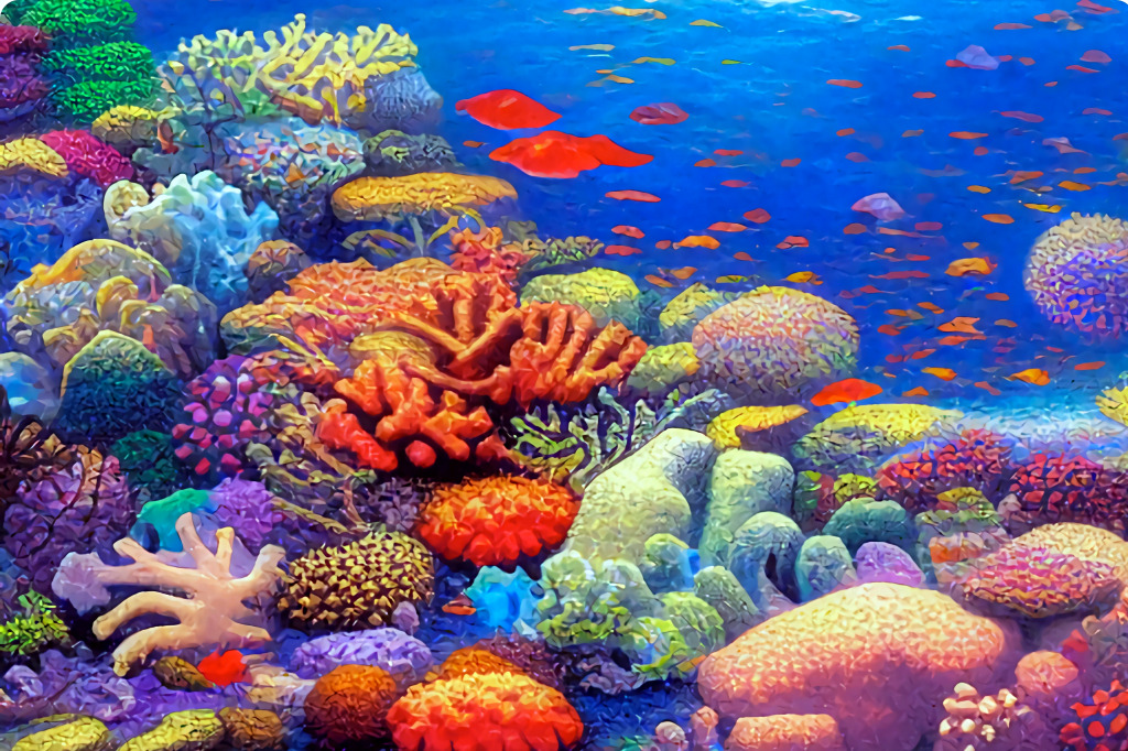 Colorful Coral Reef jigsaw puzzle in Puzzle of the Day puzzles on TheJigsawPuzzles.com