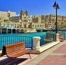 Balluta Bay in the Coastal Town of Sliema, Malta