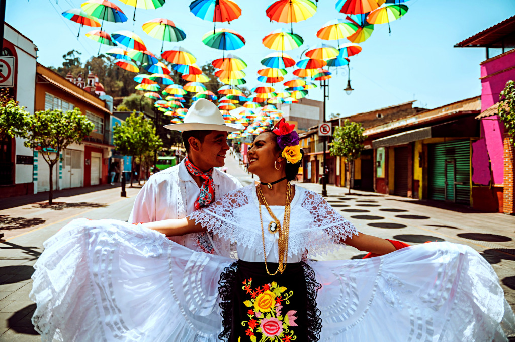 Danseurs dans les rues de Veracruz, Mexique jigsaw puzzle in Personnes puzzles on TheJigsawPuzzles.com