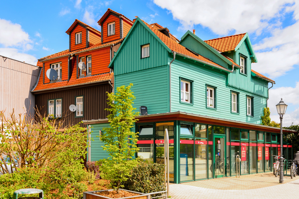 Colorful Architecture in Wernigerode, Germany jigsaw puzzle in Street View puzzles on TheJigsawPuzzles.com