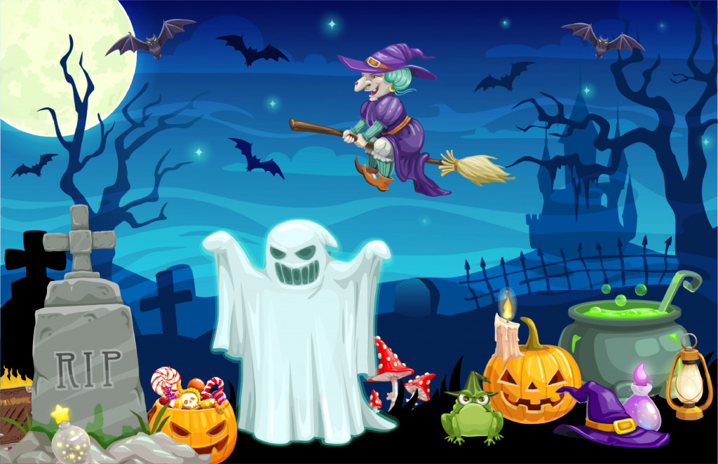 Joyeux halloween! jigsaw puzzle in Puzzles pour enfants puzzles on TheJigsawPuzzles.com