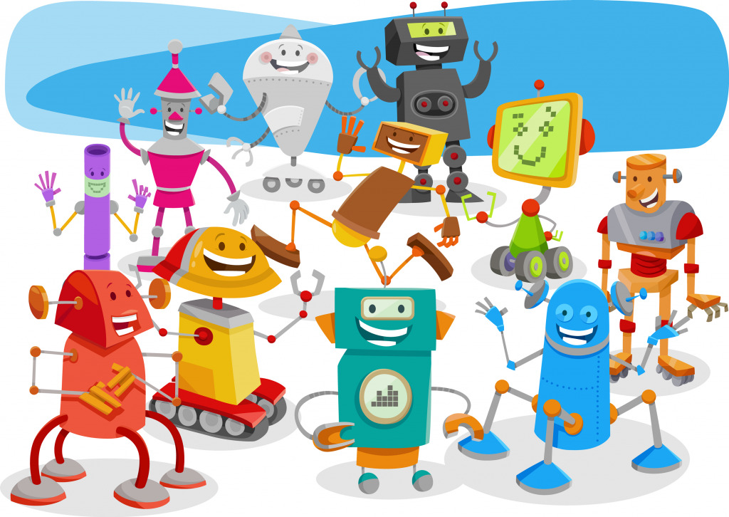 Funny Robots jigsaw puzzle in Kids Puzzles puzzles on TheJigsawPuzzles.com