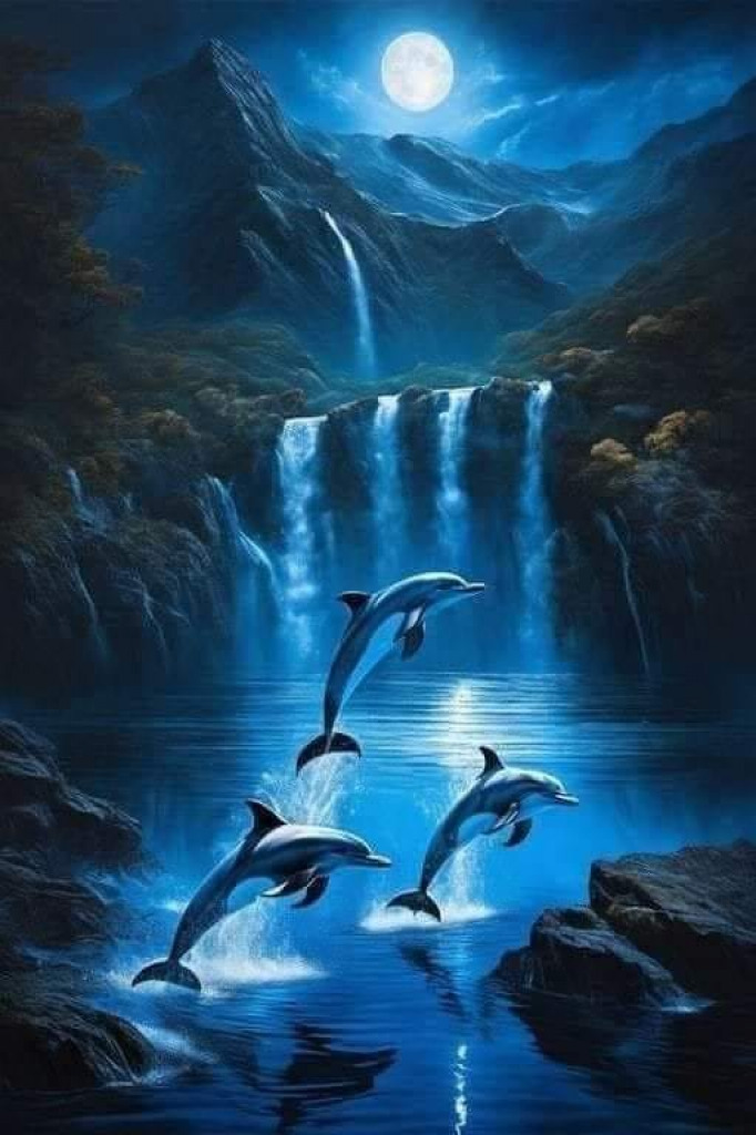 dolphin puzzle jigsaw puzzle in Brenda Pelton puzzles on TheJigsawPuzzles.com