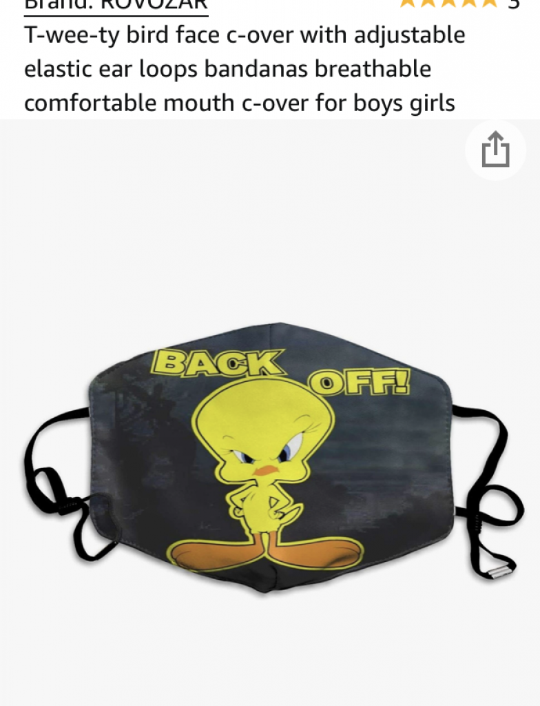 1. MASK TWEETY jigsaw puzzle in Brenda Pelton puzzles on TheJigsawPuzzles.com