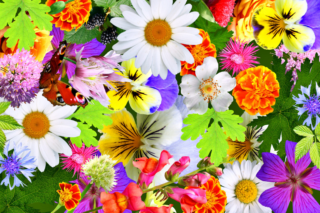 Floraler Hintergrund jigsaw puzzle in Blumen puzzles on TheJigsawPuzzles.com