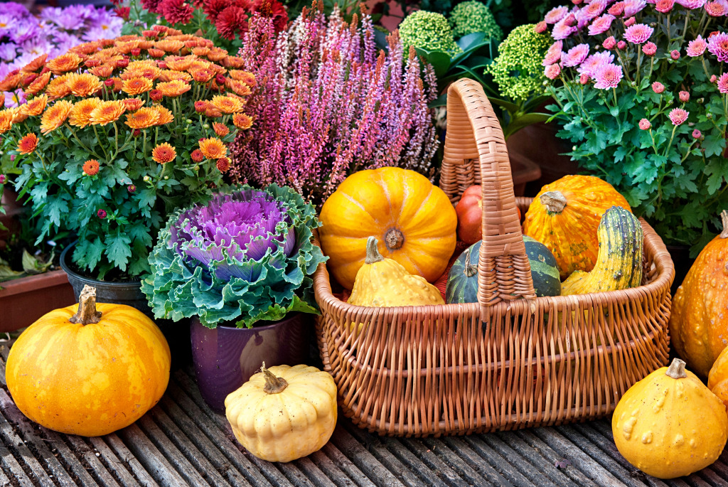 Thanksgiving Garden Decor jigsaw puzzle in Fruits & Veggies puzzles on TheJigsawPuzzles.com