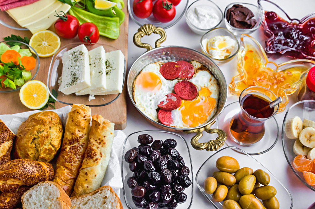 Traditional Turkish Breakfast jigsaw puzzle in Food & Bakery puzzles on TheJigsawPuzzles.com