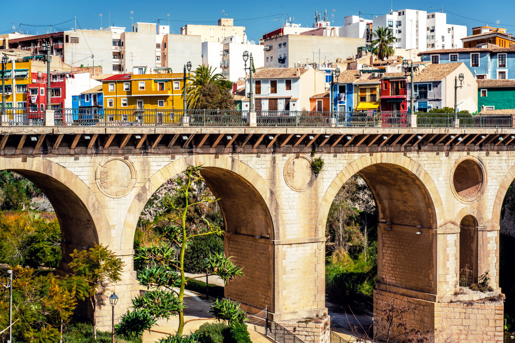 Bridge in Villajoyosa, Alicante, Spain jigsaw puzzle in Bridges puzzles on TheJigsawPuzzles.com