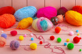 Colorful Yarn Balls for Knitting