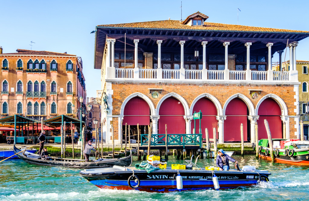 Wasserstraßen und Kanäle in Venedig, Italien jigsaw puzzle in Straßenansicht puzzles on TheJigsawPuzzles.com