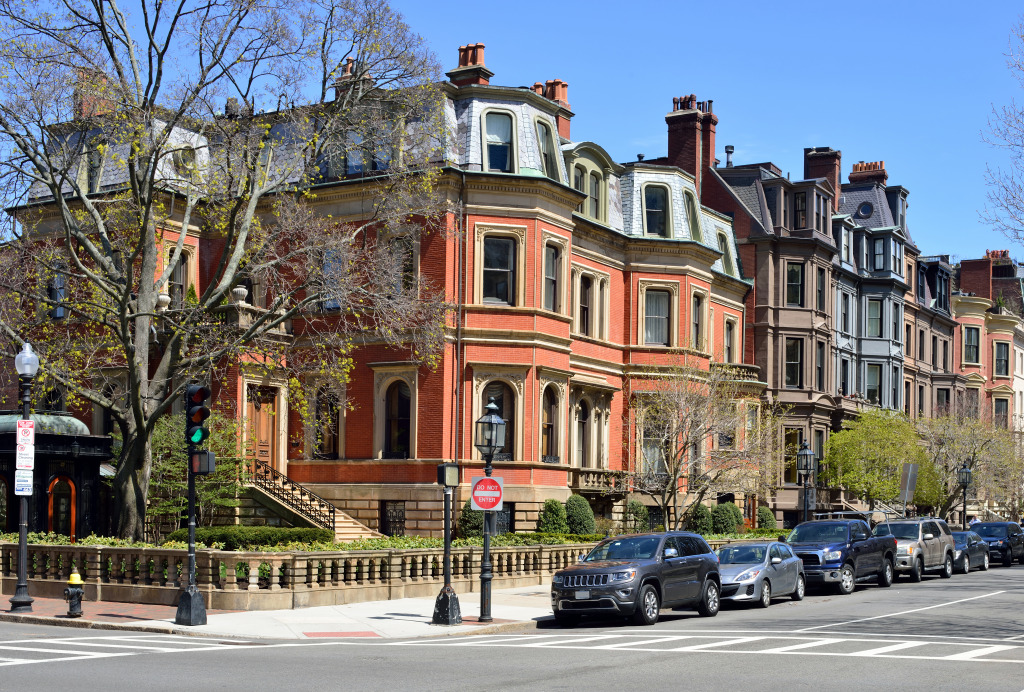 Victorian Brownstone Homes, Back Bay, Boston jigsaw puzzle in Street View puzzles on TheJigsawPuzzles.com