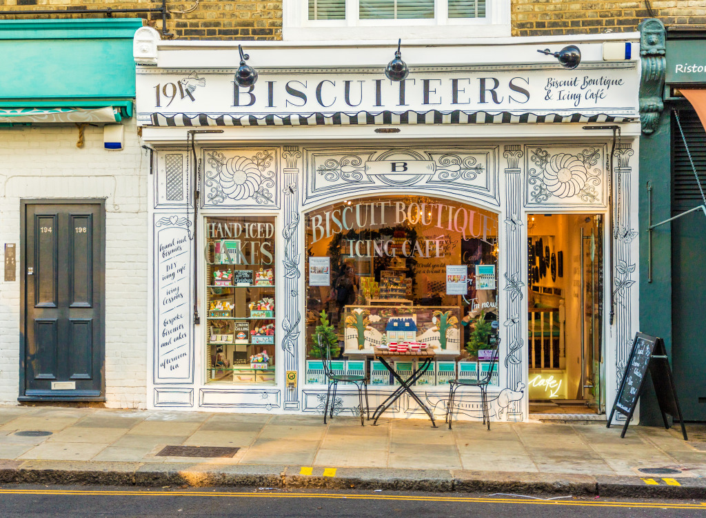 Biscuiteers Biscuit Boutique in London, Großbritannien jigsaw puzzle in Straßenansicht puzzles on TheJigsawPuzzles.com