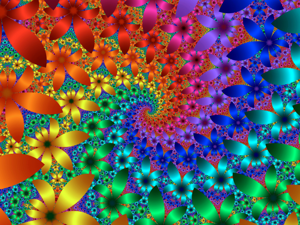 Multicolored Floral Spirals jigsaw puzzle in Fractals puzzles on TheJigsawPuzzles.com